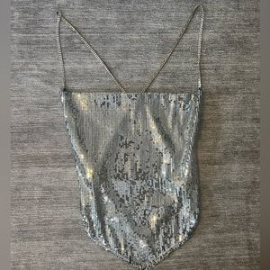 Fashion Nova sequin diamond strap top
